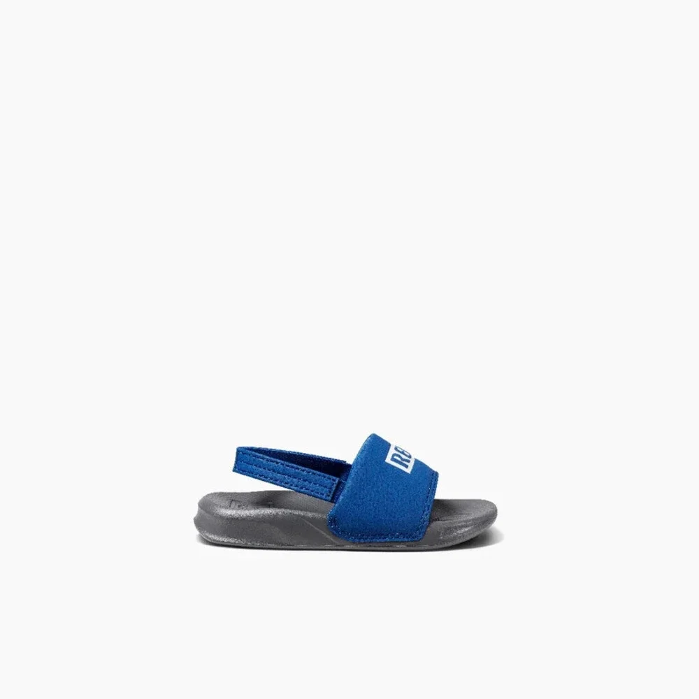 Reef One Slide CJ2142 Sandals Toddler US 4 Blue Round Toe Backstrap JOBB630